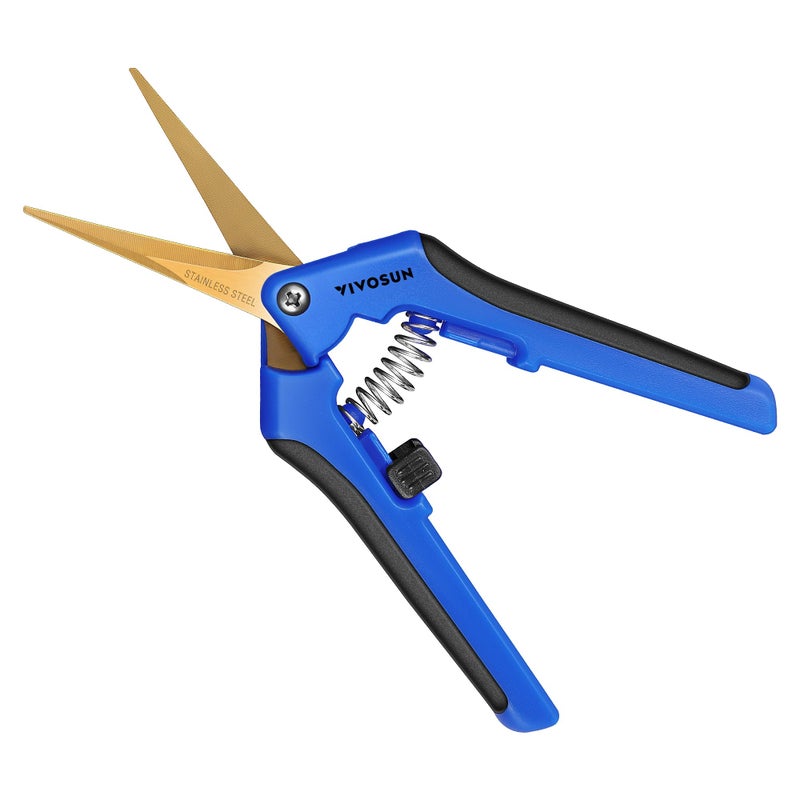VIVOSUN Curved Gardening Scissors 6.5 Inch Hand Pruner Shear with Titanium Coated Blades 1-Pack - Image 1
