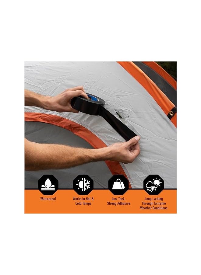 Gorilla Gorilla All Weather Outdoor Waterproof Duct Tape, UV and Temperature Resistant, 1.88" x 25 yd, Black, (Pack of 1)  - Image 2