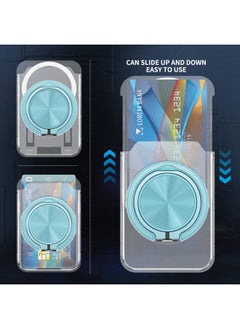 Generic Hot Sale Ace Bracket Transparent Card Bag For All Mobile Phone 360 Rotating Ring Bracket In Stock-Color:Blue  - Image 5