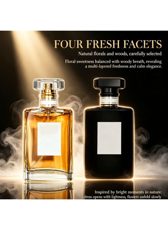 ماء تواليت، كولونيا، عطر رجالي، منعش، رومانسي، برائحة الفواكه والخشب، مع نفحات مائية من التفاح، زهرة اللوتس المائية، خشب الأرز، والمسك. مثالي للاستخدام اليومي، يدوم طويلاً، ٥٠ مل للزجاجة. - Image 2