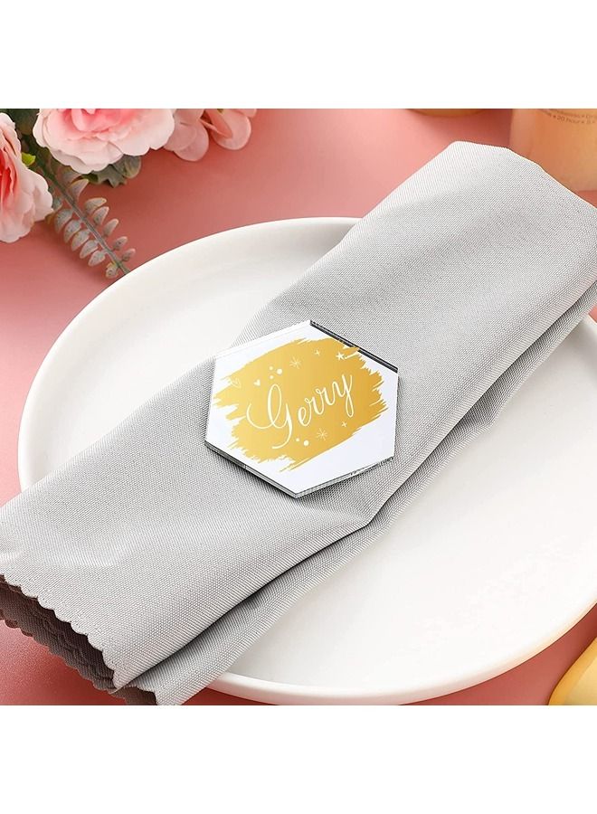 LAMSIT IBDAA Acrylic Hexagon 3mm Thick Pack of 16 Silver Mirror 18.4 x 16.9 cm - Image 5