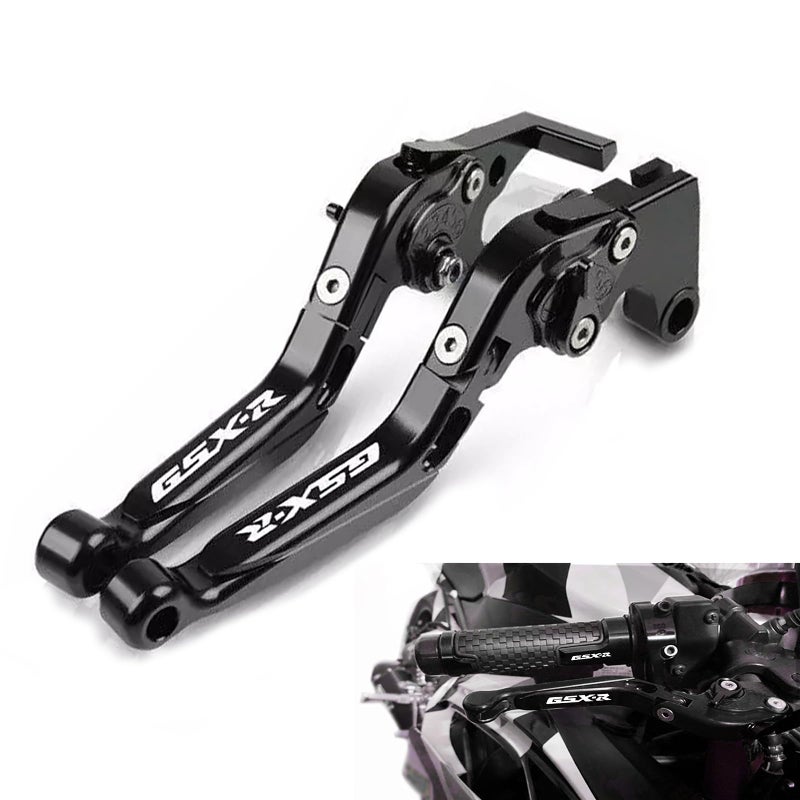 KBGRAX Motorcycle Adjustable Brake Clutch Levers for Suzuki GSXR600 19972003 GSXR750 19962003 GSXR1000 20012004 Black - Image 2