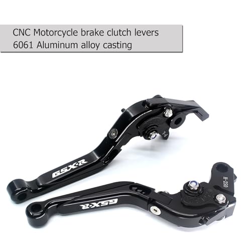 KBGRAX Motorcycle Adjustable Brake Clutch Levers for Suzuki GSXR600 19972003 GSXR750 19962003 GSXR1000 20012004 Black - Image 3