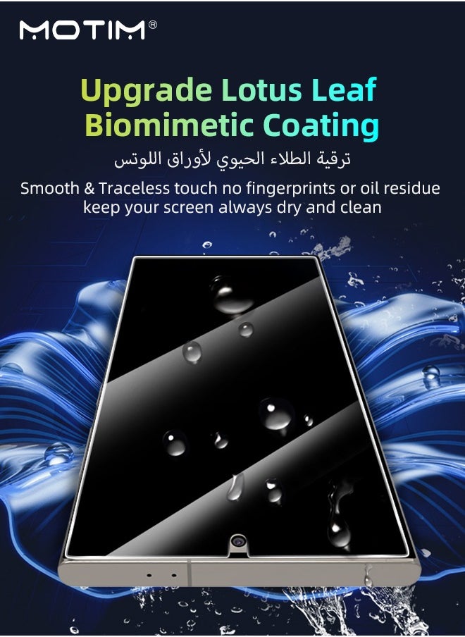 Motim 2 PCS Samsung S24 Ultra Privacy Screen Protector, Tempered Glass Film, Anti-Spy, Fingerprint Unlock, Anti-Drop, Anti-scratch, Samsung S24 ULTRA Glass Screen Protector, Easy Installation  - Image 5