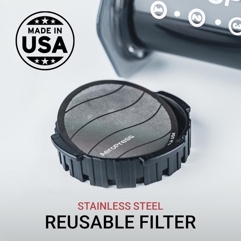 AeroPress Stainless Steel Reusable Filter - Metal Coffee Filter for AeroPress Standard Coffee Makers, 1 Pack, 1 Filter - Image 2