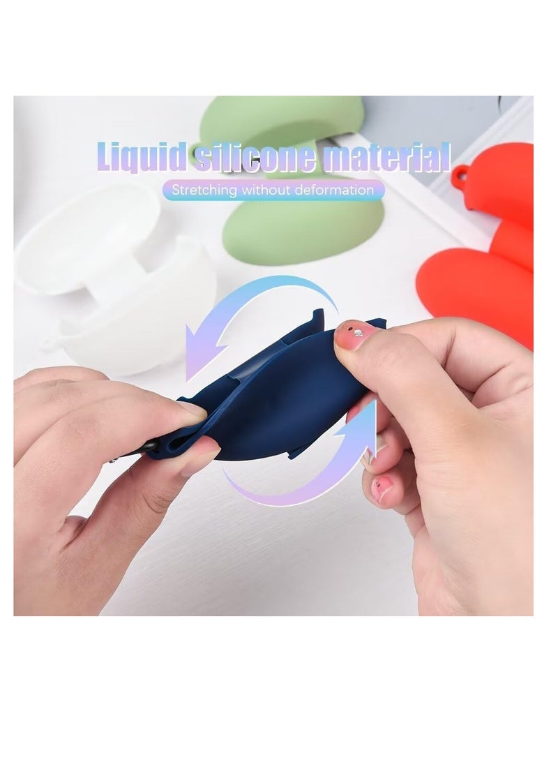 Silicone Case for Huawei Freebuds 6i  , Slim Shockproof Anti-Scratch Protective Cover with Carabiner No Odor (Black, Huawei Freebuds 6i) - Image 3