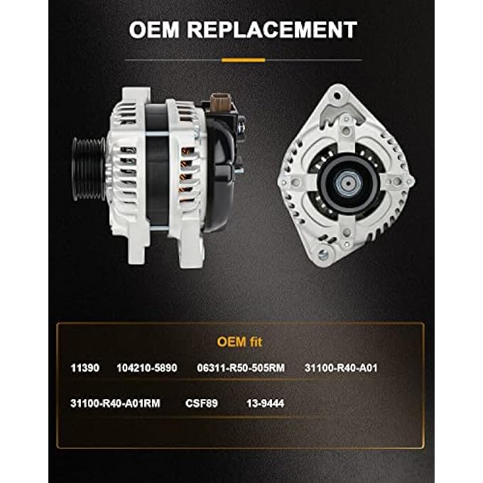 ROADFAR Alternator Fit for 2.4L For Acura TSX 2009-2014, For Honda For Accord 2008-2012 104210-5890 - Image 3