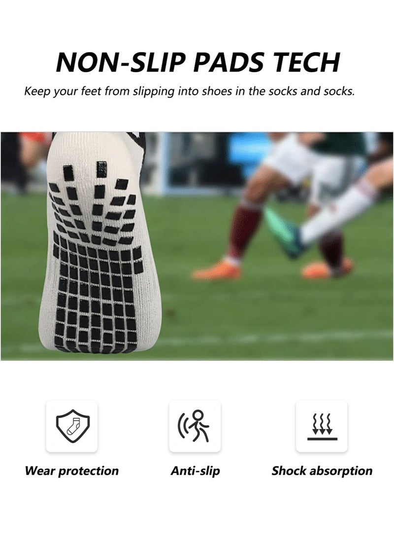 2 Pair Grip Soccer Socks Anti Slip Non Slip Men's Athletic Socks for Football Basketball Sports, - Image 5