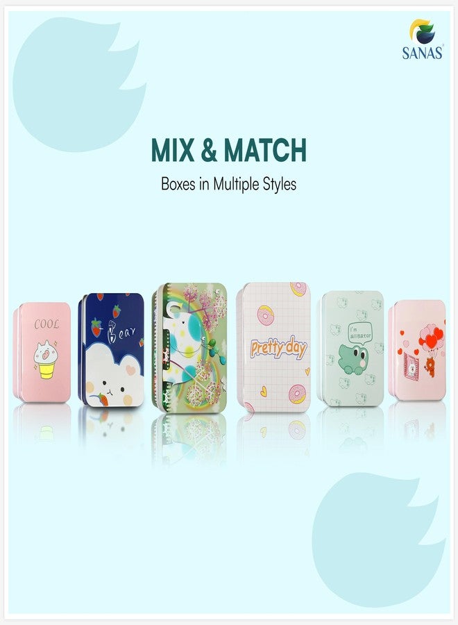 Sanas Tin Container 6Pc Gift boxes Unicorn Box Storage Container Small Storage Box Storage boxes For Kids Birthday Tin Boxes Multipurpose Storage Box l - Image 4