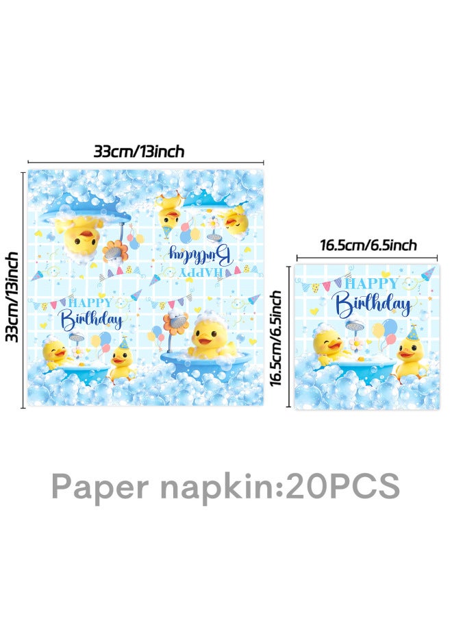 Cartoon Little Yellow Duck Theme Summer Children's Birthday Party Decoration Paper Plates, Paper Cups, And Paper Towel Supplies