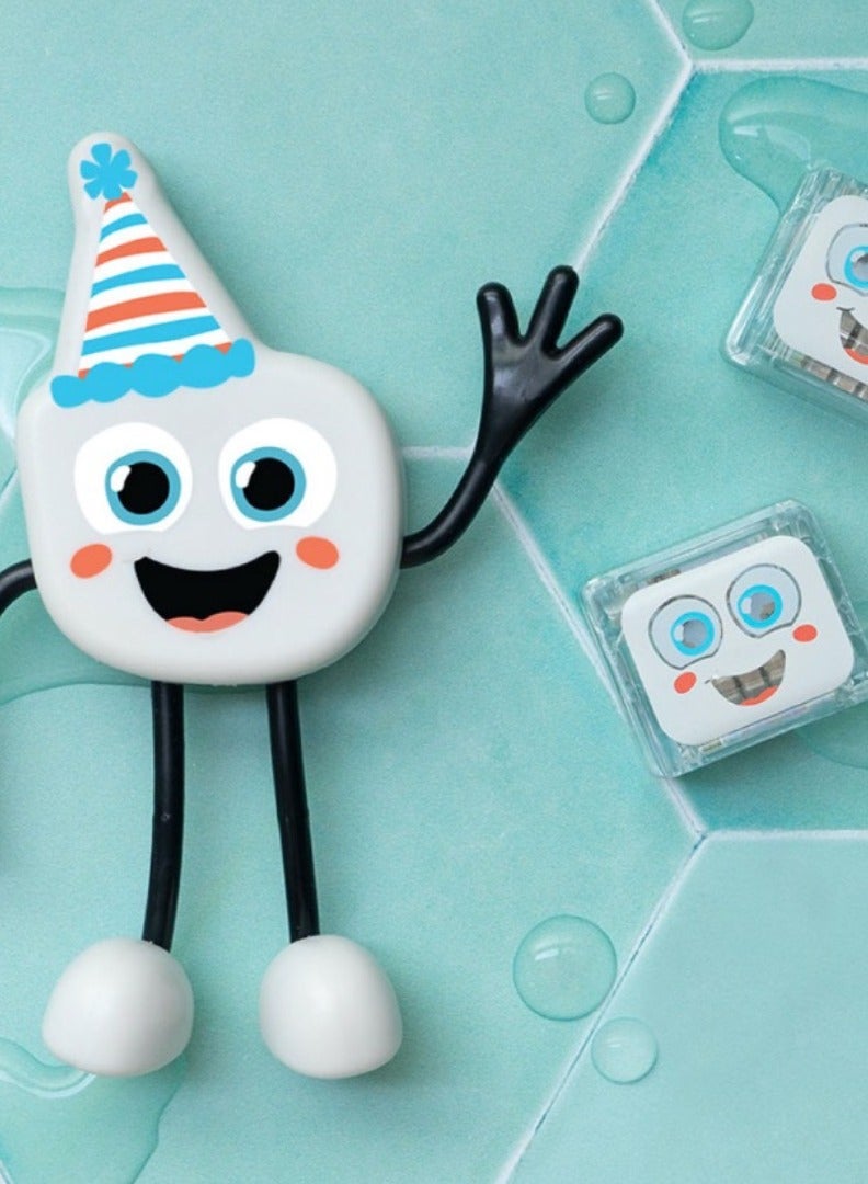Glo Pals Bath Toys Character & Water-Activated Light-Up Cubes - Sensory Toys for Girls & Boys - Sami + 2 White Cubes - Image 2