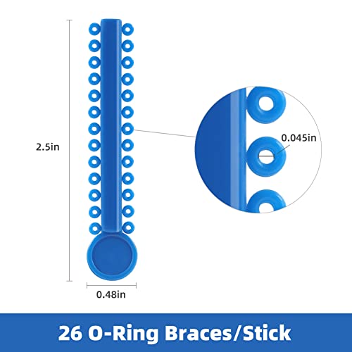 Annhua Orthodontic Ligature Ties Braces Color Bands 1040 PCS, Annhua ​Dental Orthodontic Elastomeric O-Rings Braces Rubber Bands for Braces Brackets - Image 3