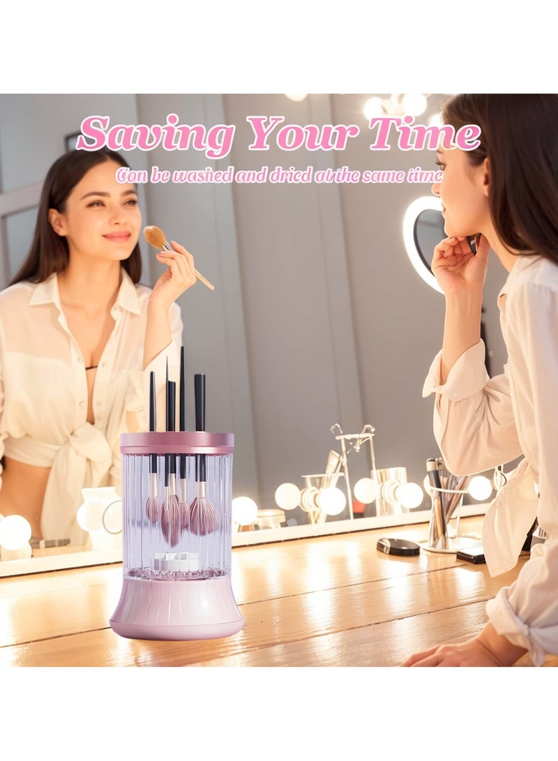 منظف فرشات مكياج كهربائي محمول القابل للشحن Spinner تلقائي مع تشغيل بضغطة واحدة لجميع أحجام فرشات مكياج الجمال - Image 2
