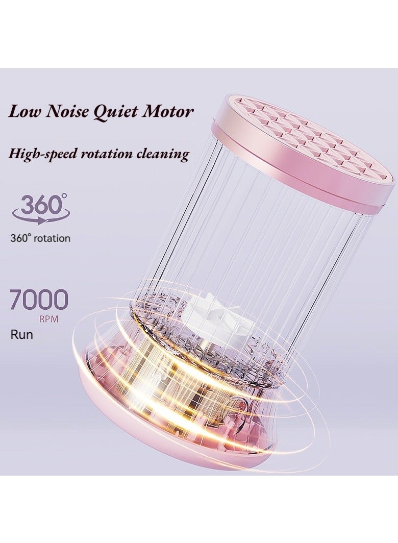 منظف فرشات مكياج كهربائي محمول القابل للشحن Spinner تلقائي مع تشغيل بضغطة واحدة لجميع أحجام فرشات مكياج الجمال - Image 5