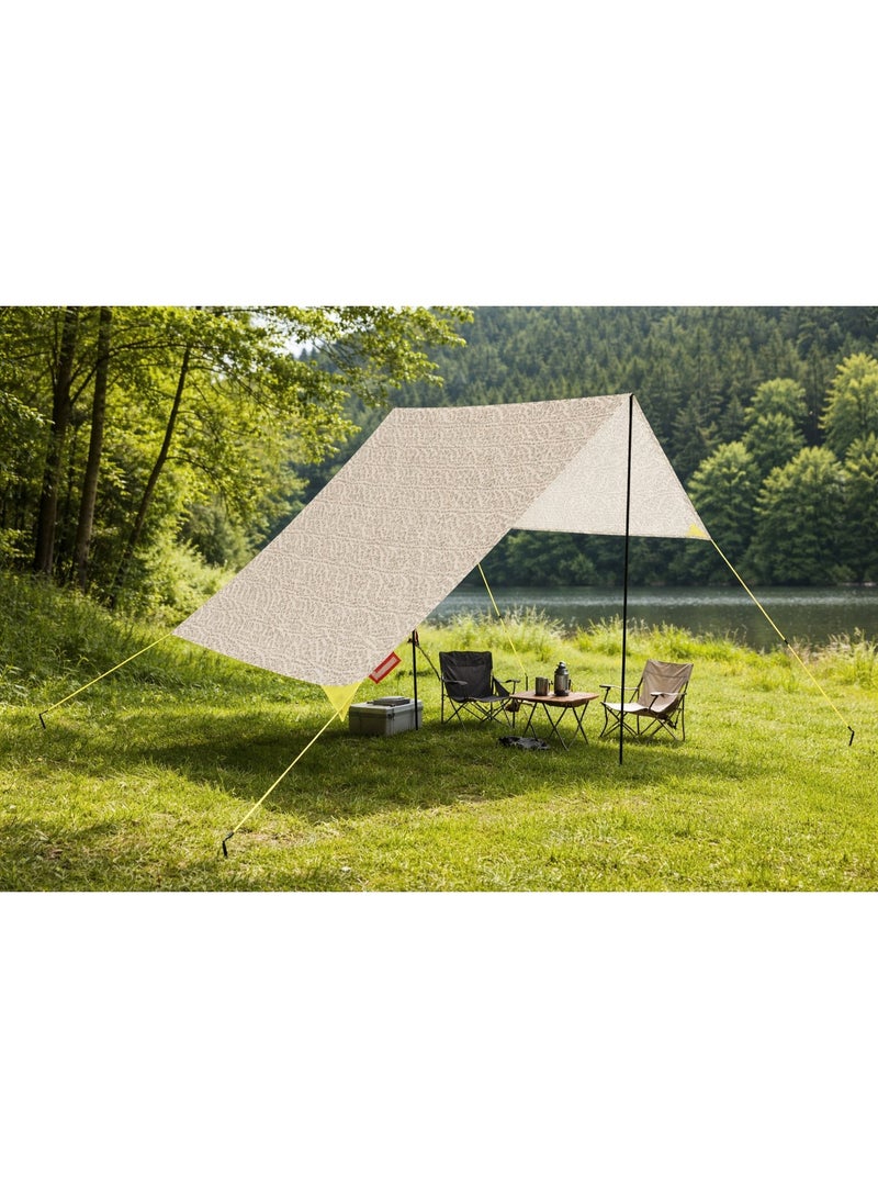Fatboy Miasun Beach Tent | 3 m² of shade | Fits 2 adults and 2 kids | cotton fabric with aluminum poles and ground pegs | Lightweight and compact | 330x190x140 cm - Comporta - Image 1