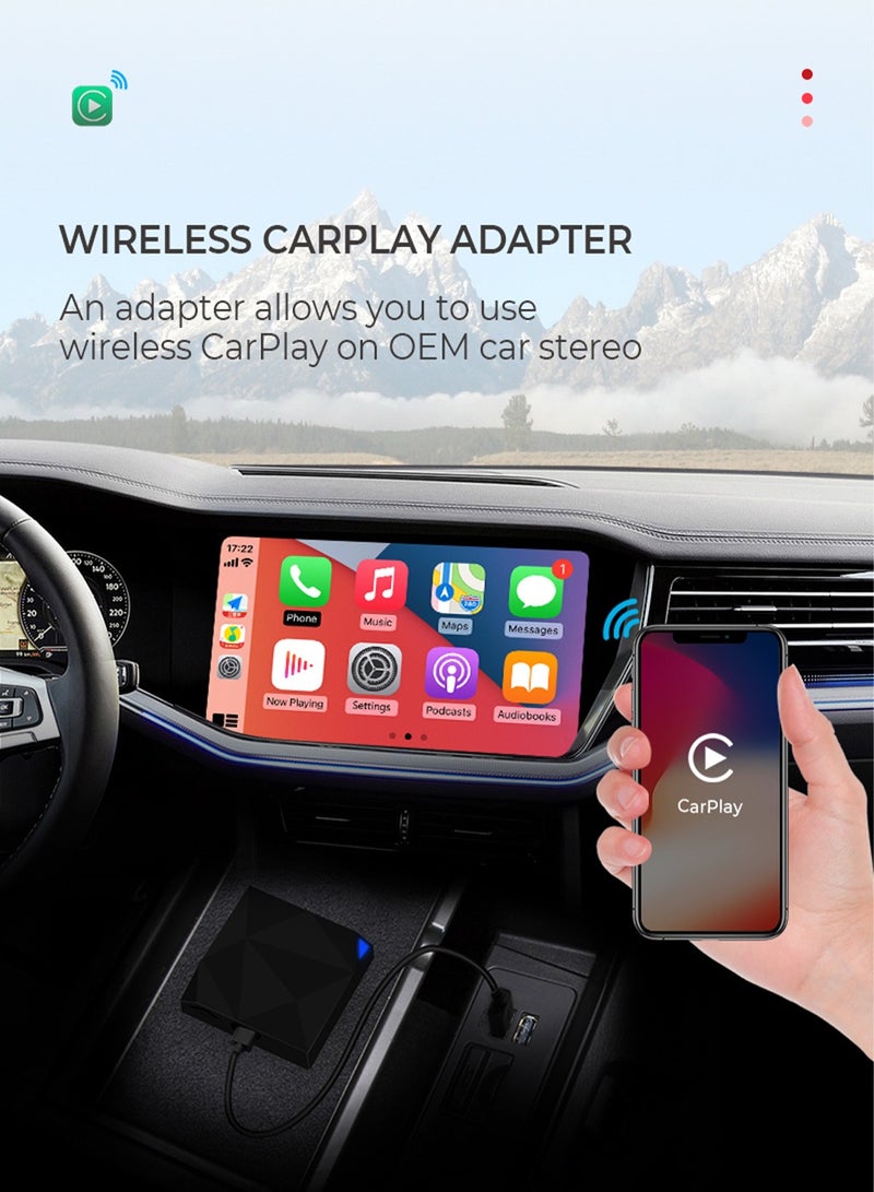 OTTOCAST U2 Air Wireless CarPlay Adapter CarPlay Dongle Activator Bluetooth USB Multimdia Player for Audi Toyota Volkswagen