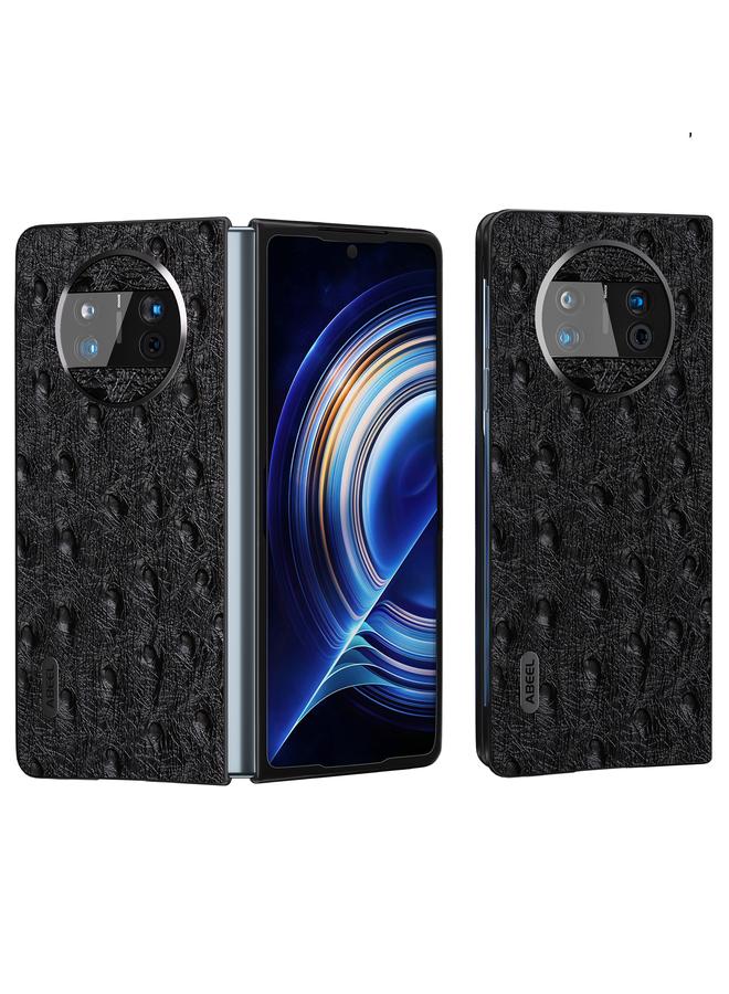 S-TOP Case For Huawei Mate X3 Genuine Leather Ostrich Texture Phone Case - Image 1