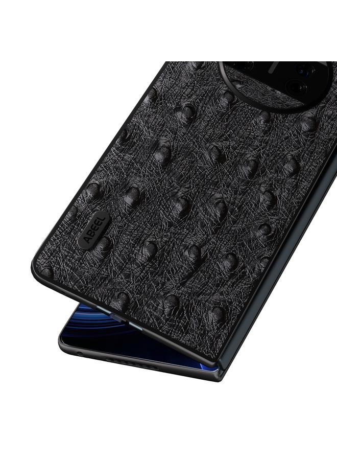 S-TOP Case For Huawei Mate X3 Genuine Leather Ostrich Texture Phone Case - Image 4