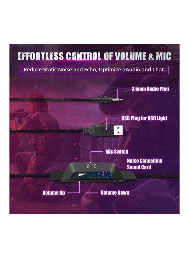 onikuma K10 Pro Wired Stereo Gaming Headset With Microphone - Image 5