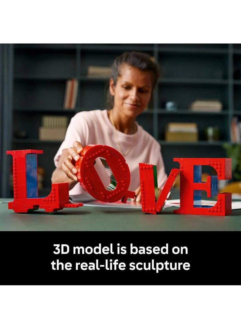 LEGO Art LOVE Building Set for Adults, Gift for Couples and Home Decor Idea 31214 - 791 Pieces - Image 5