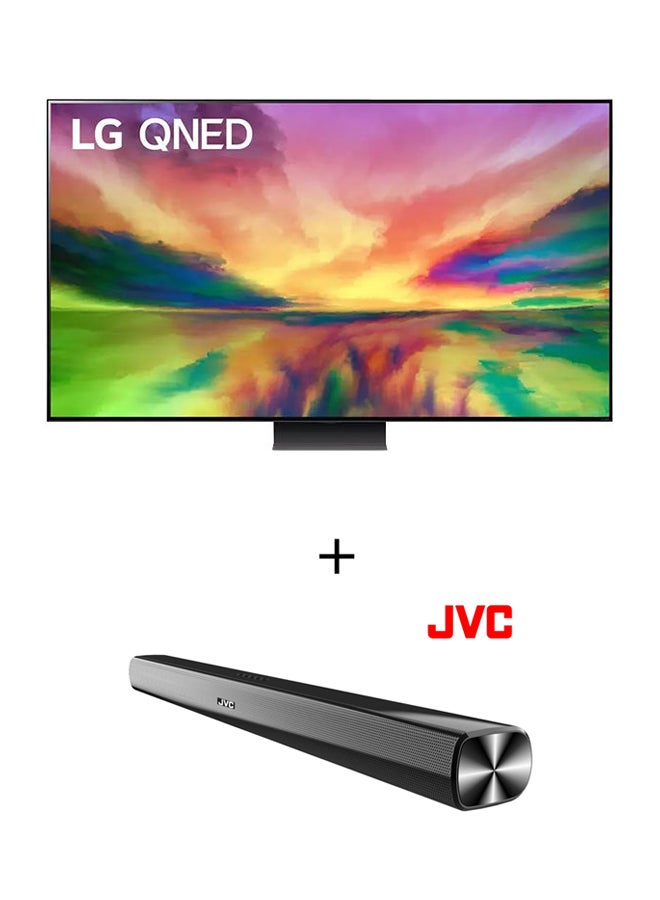 LG 65 inch 4K QNED TV With Quantum Dot, HDR10 Pro, Dolby Vision With 2.0 Channel 600 Watts Soundbar, Bluetooth, USB, FM Radio 65QNED816RA+SOUNDBAR Black - Image 1