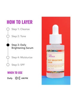 GOOD MOLECULES Good Molecules Daily Brightening Serum - Hydrating Facial Serum with Beta Arbutin and Hyaluronic Acid to Moisturize - Anti-Aging Skincare for Face  - Image 3