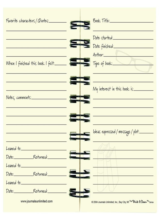 Write it Down series by Journals Unlimited, Guided Journal, Books I've Read, A Reader's Journal, Mini-Size 3”x5.5”, Kraft Hard Cover, Made in USA - Image 5