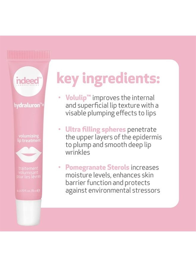 Indeed Laboratories Hydraluron Volumising Lip treatment: Treat, Soothe, Hydrate & Plump Size: 0.31 fl oz/9.3 ml