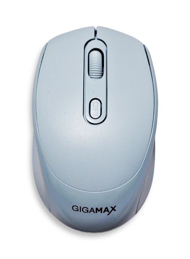 جيجاماكس ماوس مكتب لاسلكي، G-1400، ماوس وظيفي سلكي/لاسلكي 1600 نقطة في البوصة مع 3 أوضاع اتصال، بلوتوث و2.4 جيجا لاسلكي، 4 أزرار ماكرو، سعة بطارية طويلة الأمد قابلة لإعادة الشحن للكمبيوتر الشخصي/Mac/الكمبيوتر المحمول المستخدم في المنزل والمكتب، أزرق - Image 1
