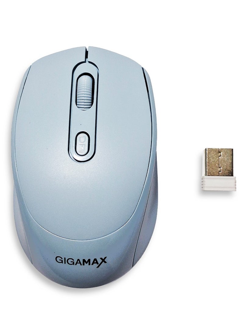 جيجاماكس ماوس مكتب لاسلكي، G-1400، ماوس وظيفي سلكي/لاسلكي 1600 نقطة في البوصة مع 3 أوضاع اتصال، بلوتوث و2.4 جيجا لاسلكي، 4 أزرار ماكرو، سعة بطارية طويلة الأمد قابلة لإعادة الشحن للكمبيوتر الشخصي/Mac/الكمبيوتر المحمول المستخدم في المنزل والمكتب، أزرق - Image 2