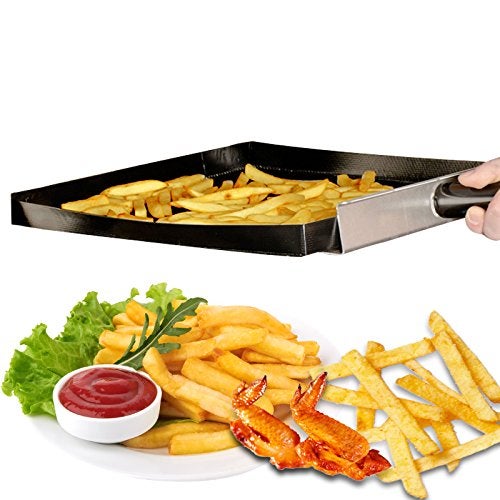 BLUE DROP Bluedrop Toaster Baskets Non Stick PTFE Grill Mesh Trays Crisper Bakery Baskets Food Grade Woven Glass Baking Mesh Trays For Speed Oven27X27CM - Image 5