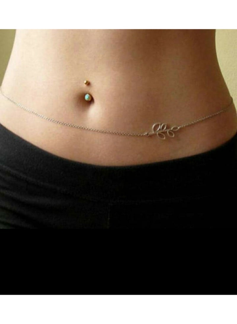 اكسوارات ار ايه سلسة بطن نسائي مميز من سلسله فضي - Image 1