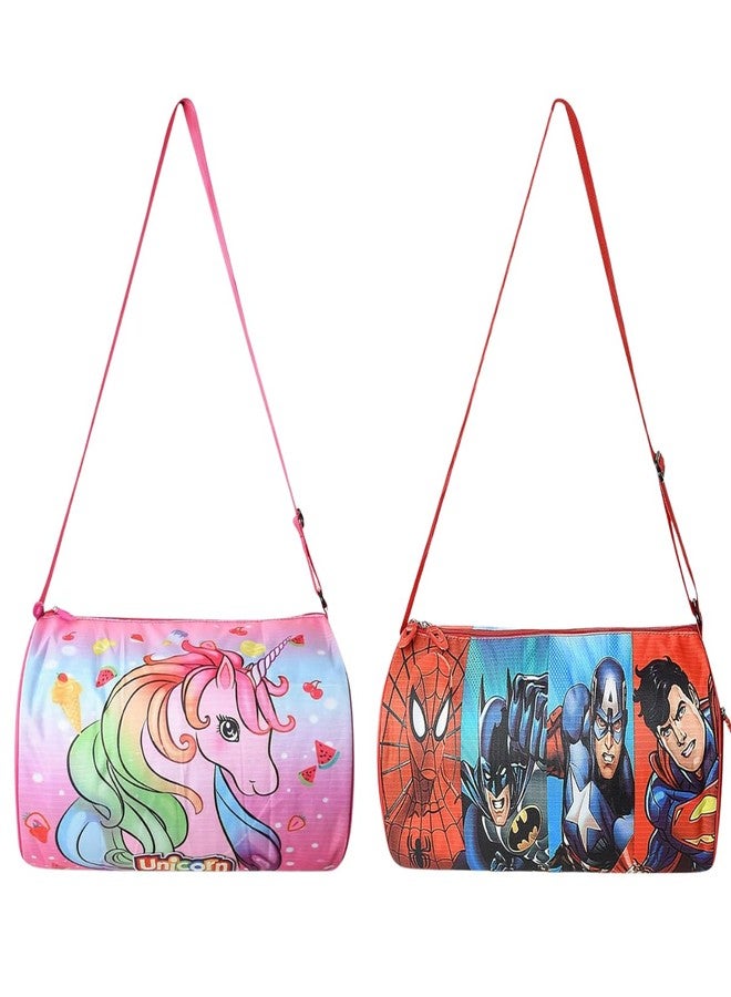 Stylbase Multicolor Polyester Kids Duffle Travel Bag for Travelling Gym, Dance, Swimming, Picnic, Sports, Traveling Bag for Boys & Girls Duffle Bag Pack of 2 (CA & UN) - Image 2