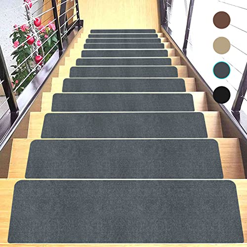 JAYFAN Stair Treads for Wooden Steps Indoor Stair Treads Rugs Anti Slip Carpet for Stairs Runner Non Slip Carpet Mat Rugs kit for Elder and Kids - Image 1