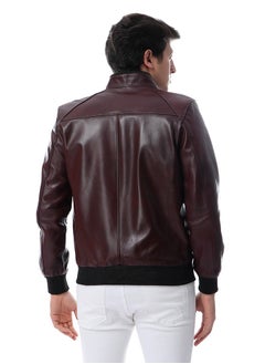 Generic Top leather (T22) Men's Real Leather Bomber Casual Jacket  - Image 2