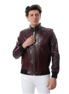 Generic Top leather (T22) Men's Real Leather Bomber Casual Jacket  - Image 3