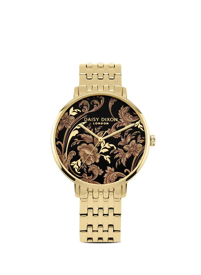 ديزي ديكسون لندن DAISY DIXON LONDON Kendall 17 Women's Quartz Watch with Black Flower Printed Dial