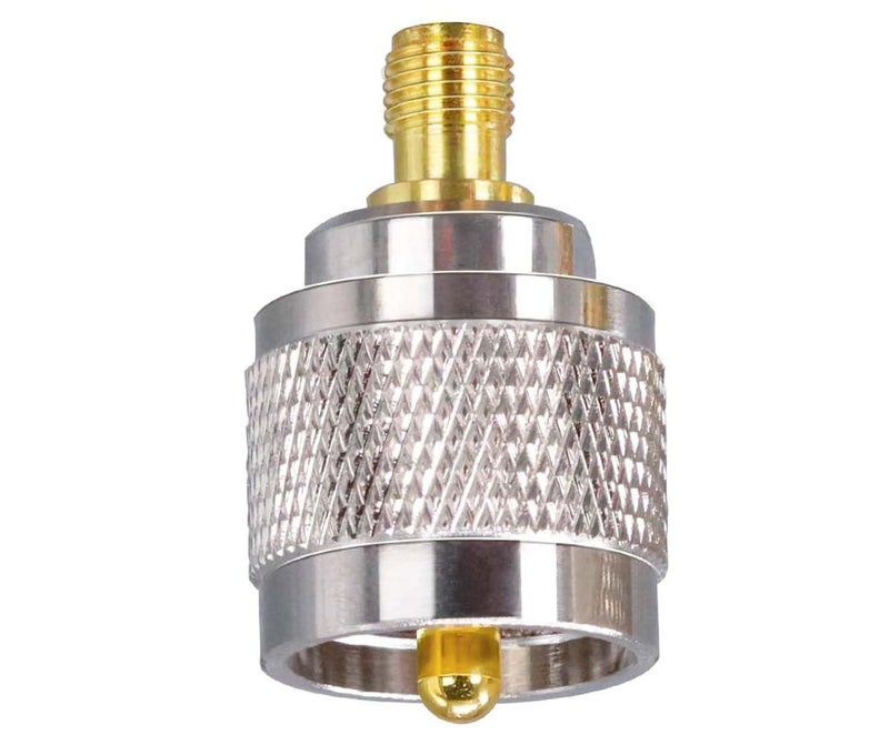 ABONIX UHF Male (PL-259) to SMA Female Coaxial Adapter – Low Loss RF Connector for CB Radios, Antennas, Broadcast & WiFi Devices (Pack of 1) - Image 1