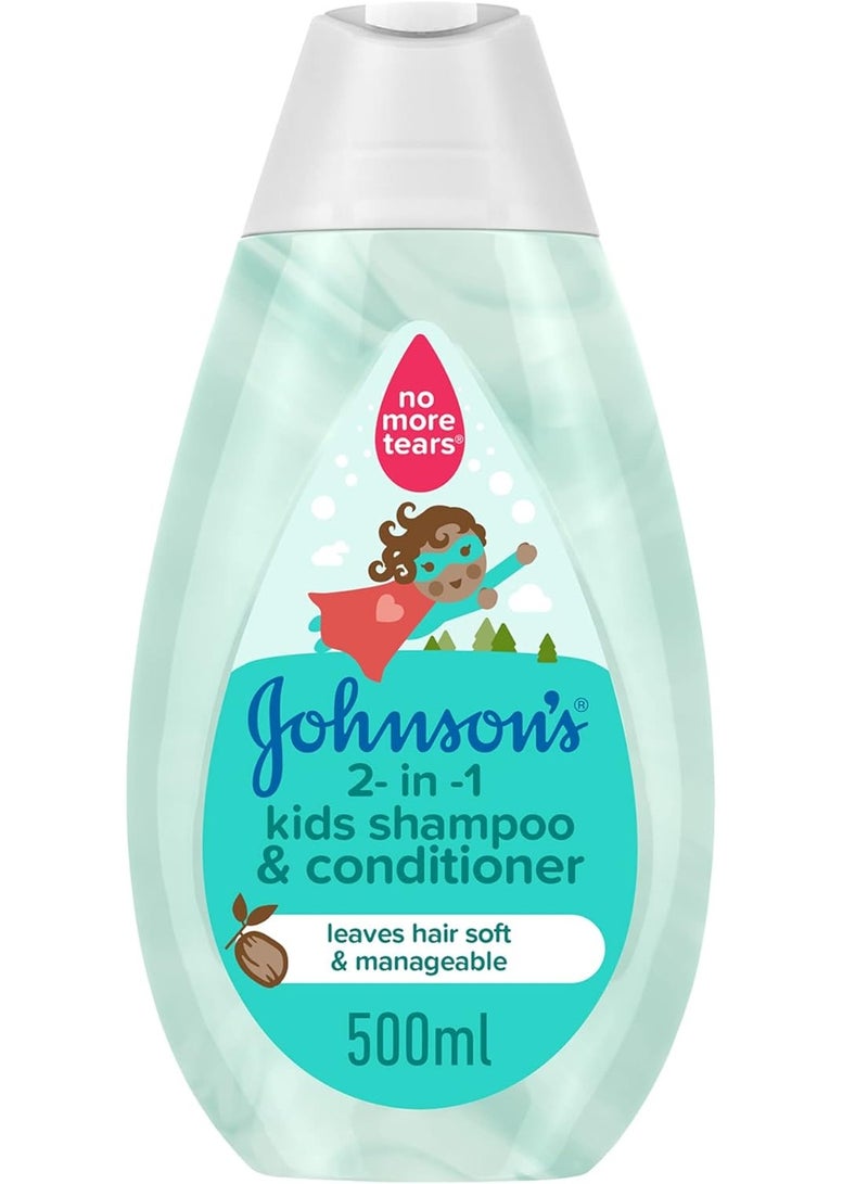Johnson's 2 In 1 Kids Bath Shampoo & Conditioner 500 ML - Image 1