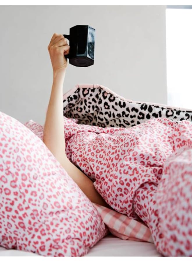 بتسي جونسون ملاءات سرير كوين ناعمة وخفيفة الوزن ومقاومة للبهتان والتجاعيد بنقشة جلد النمر - Image 3