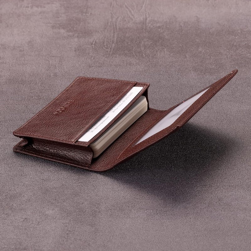 HISCOW Leather Business Card Case Holder for Men & Women, Italian Calfskin - Image 4
