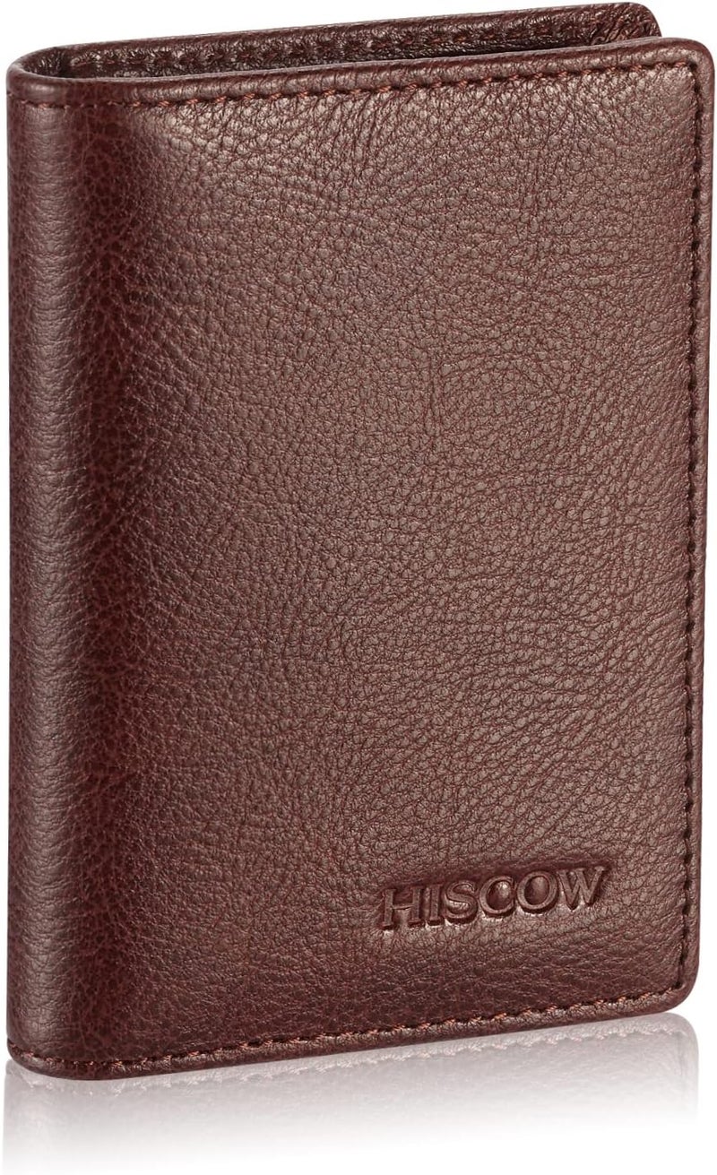 HISCOW Leather Business Card Case Holder for Men & Women, Italian Calfskin - Image 1