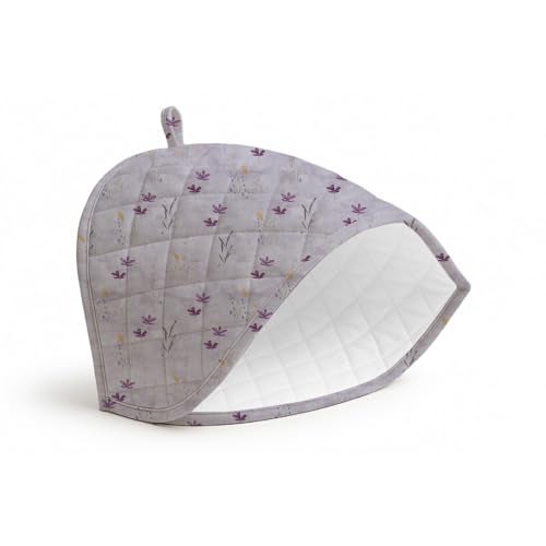 LINENWALAS Premium Cotton Tea Cosy for Kettle – 12x15 Inches | 3-Layer Thermal Insulation | Elegant Printed Design | Tea Kettle Warmer Pot Cover for Coffee Table, Dining Table Décor (Haze of Lavendor) - Image 3