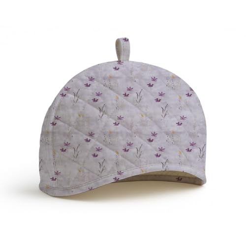LINENWALAS Premium Cotton Tea Cosy for Kettle – 12x15 Inches | 3-Layer Thermal Insulation | Elegant Printed Design | Tea Kettle Warmer Pot Cover for Coffee Table, Dining Table Décor (Haze of Lavendor) - Image 4