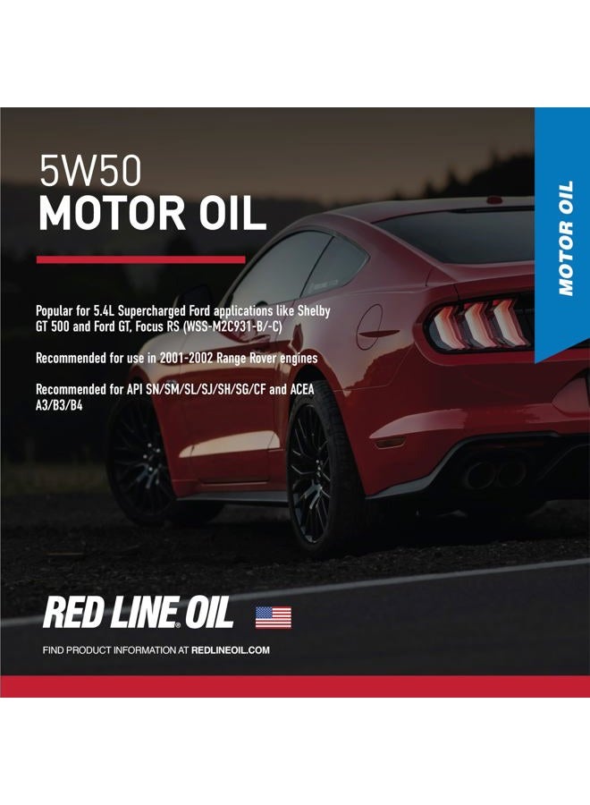 Red Line 11604 5W50 Motor Oil, 12 Pack - Image 2
