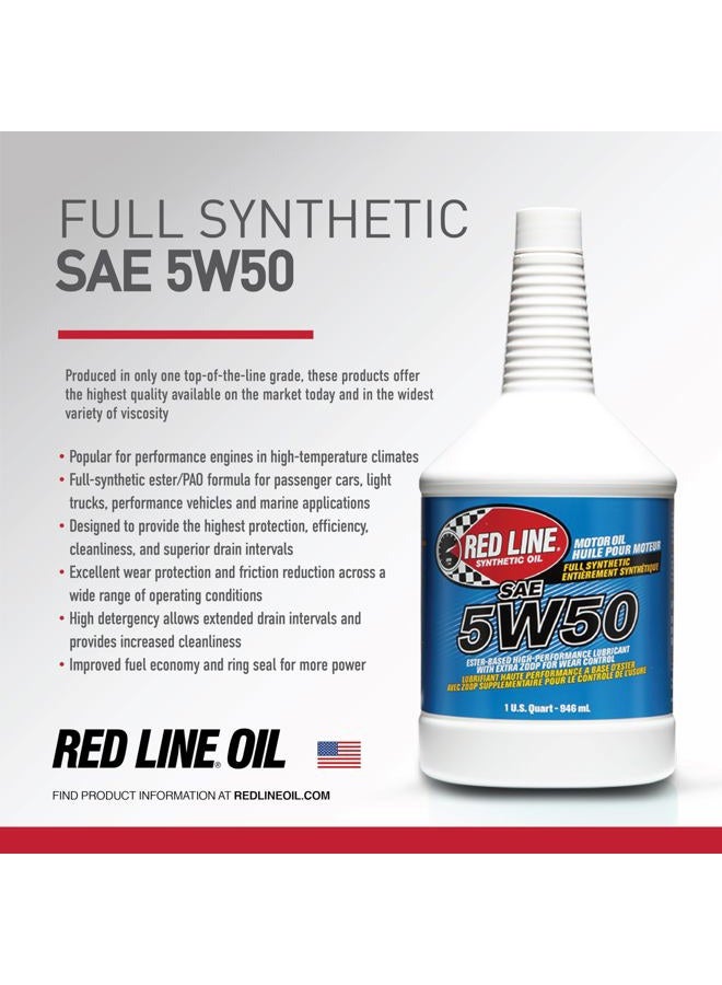 Red Line 11604 5W50 Motor Oil, 12 Pack - Image 3