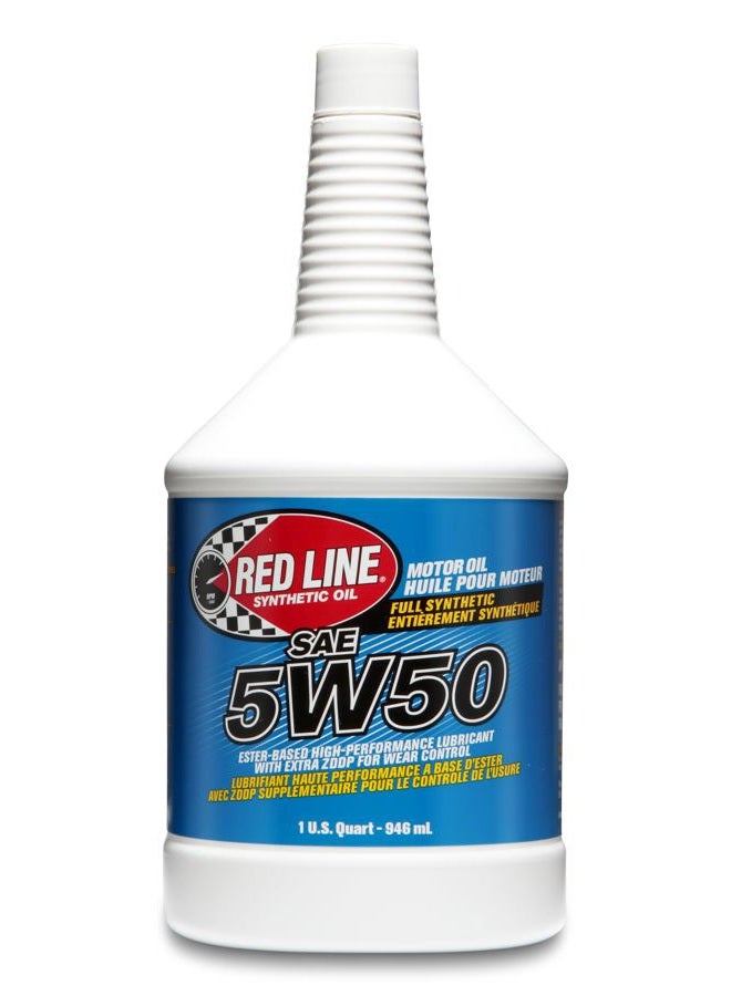 Red Line 11604 5W50 Motor Oil, 12 Pack - Image 1