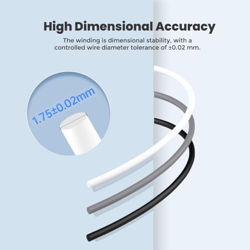 3Idea Premium PLA+ White 3D Printer Filament 1.75mm Dimensional Accuracy +/- 0.03mm Net Weight- 1 KG - Image 3