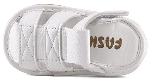 CINDEAR Baby Boys Girls Squeaky Sandals Summer Closed-Toe Anti-Slip Premium Rubber Sole Toddler First Walkers Shoes 1302-WT17 - Image 4