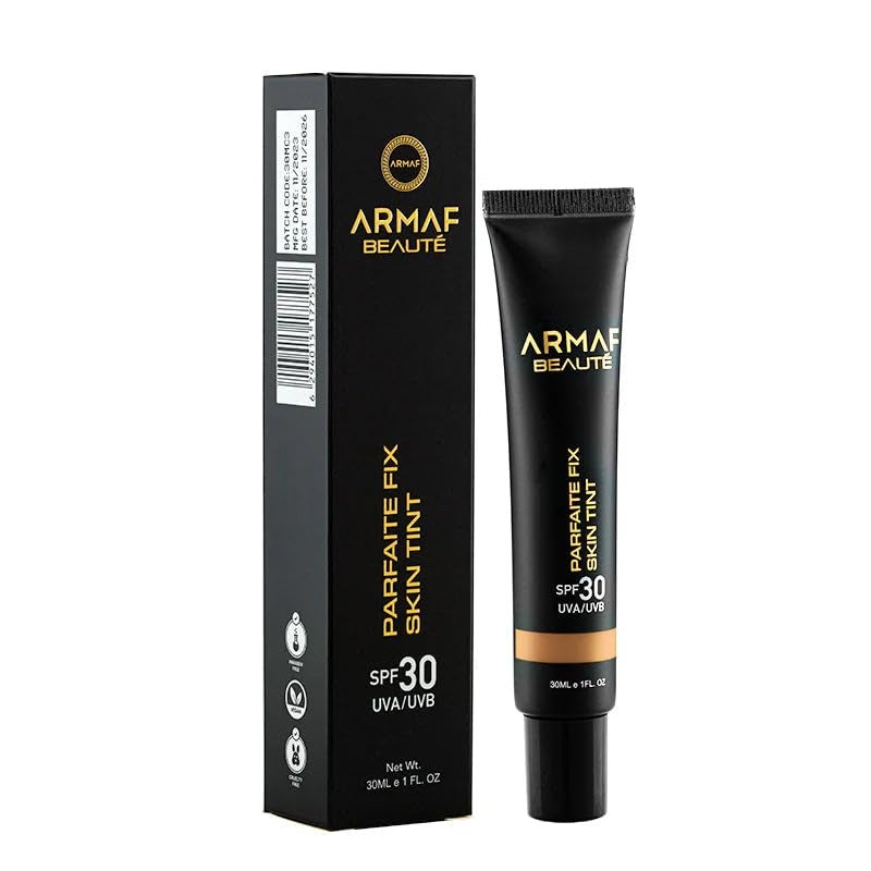 Armaf Beaut PARFAITE FIX Skin Tint Tinted Moisturizer with Spf 30 For Sun Protection Semi Matte Finish Sand 30 ml1 floz